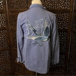 Spell NWOT Blue Bird - Belle Bird - Blue Belle Shirt Jacket